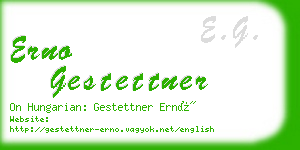 erno gestettner business card
